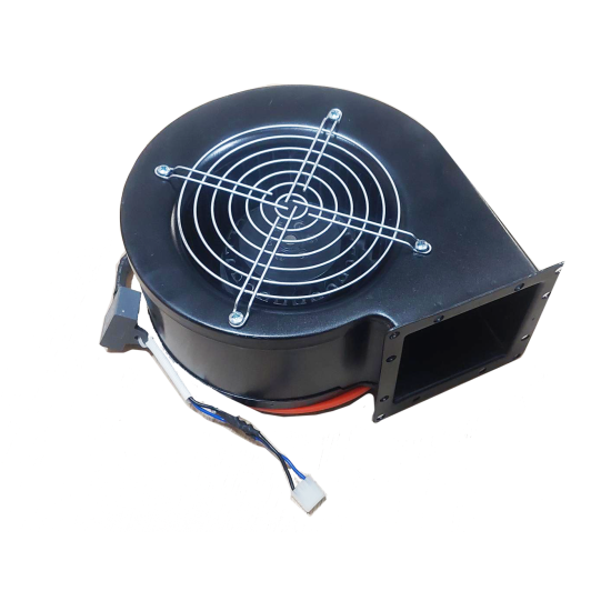 ventilador convector genérico estufa de pellets pasillo Enervill con carcasa