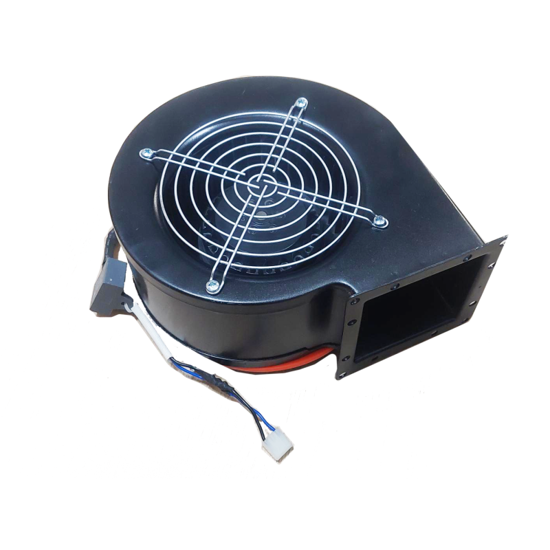 ventilador convector genérico estufa de pellets pasillo Enervill con carcasa