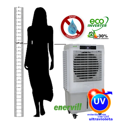 Ventilador climatizador 5000m3/h evaporativo portátil domestico modelo Domestico