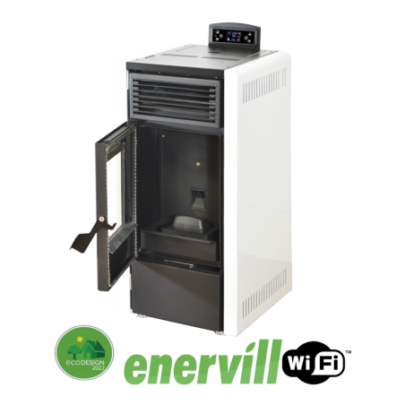Estufa de pellets 8kw modelo Luna canalizable