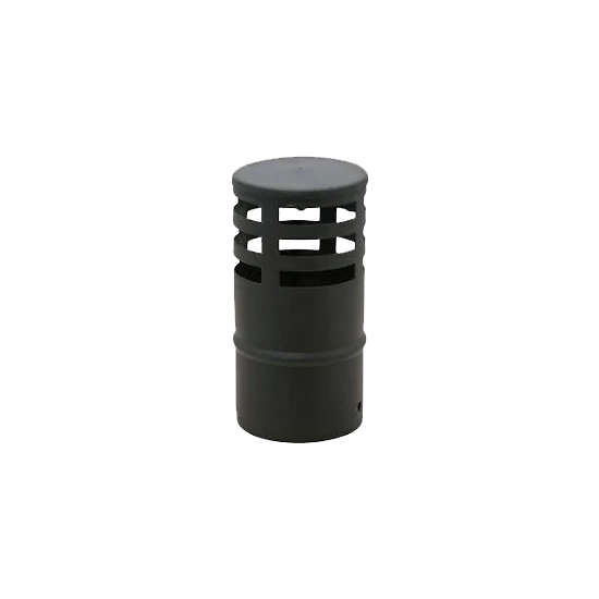 chimenea al carbono negra sombrerete horizontal