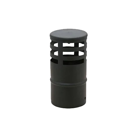 chimenea al carbono negra sombrerete horizontal