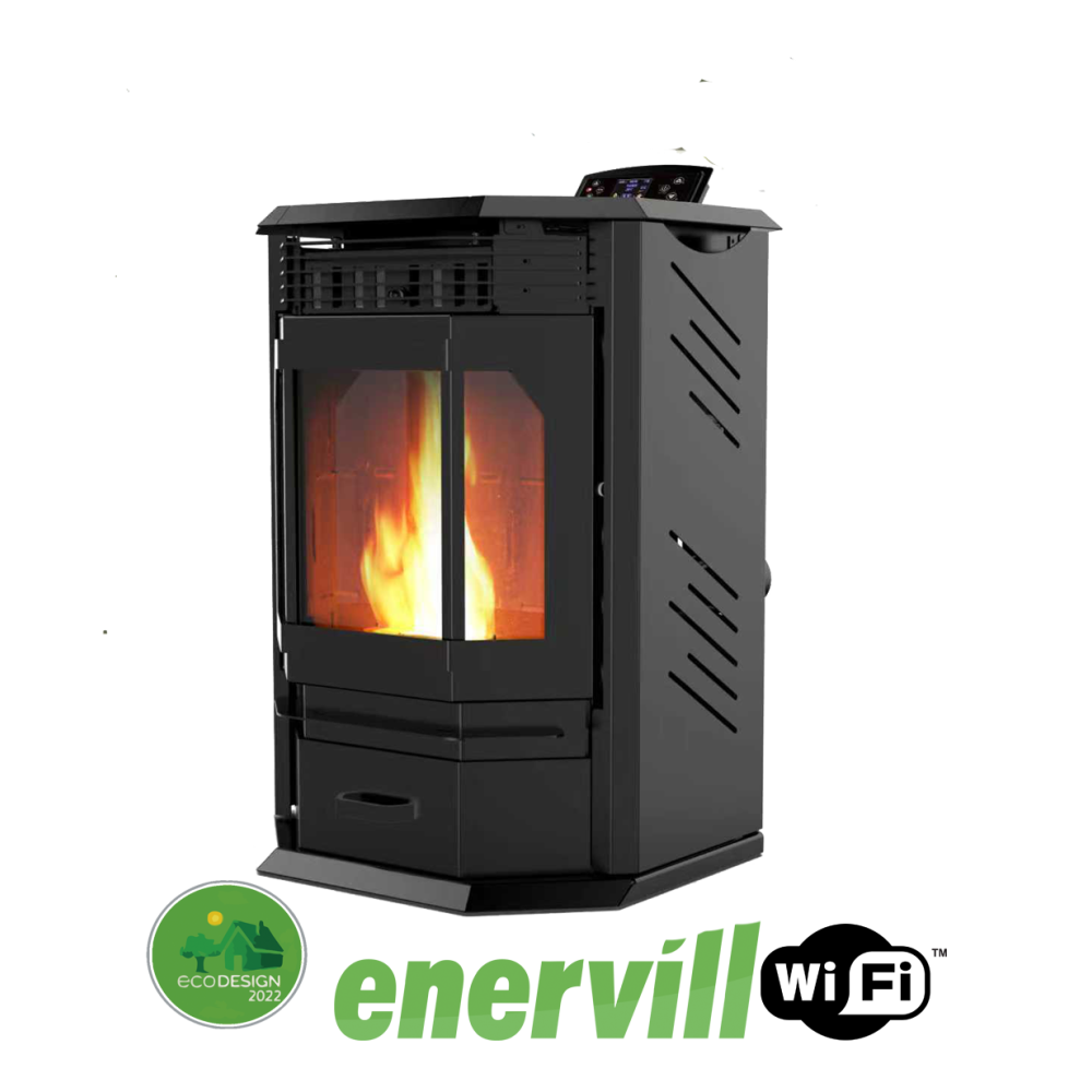 Estufa pellets 8 kw modelo Rustica canalizable