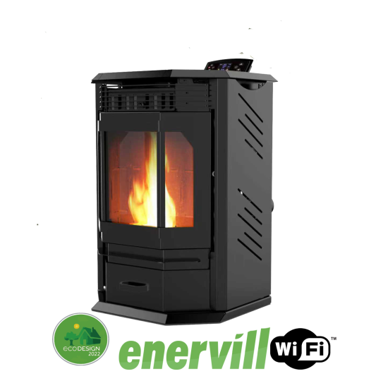 Estufa pellets 8 kw modelo Rustica canalizable