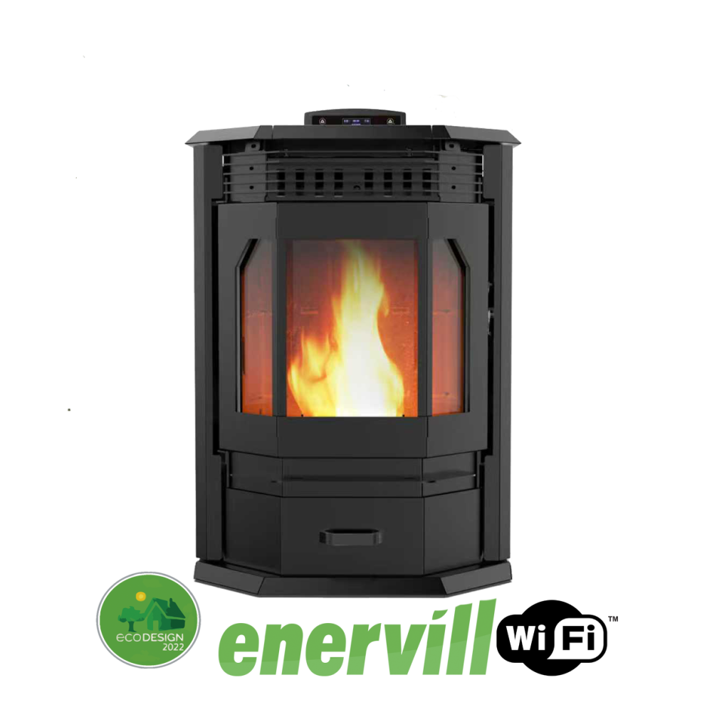 Estufa pellets 8 kw modelo Rustica canalizable