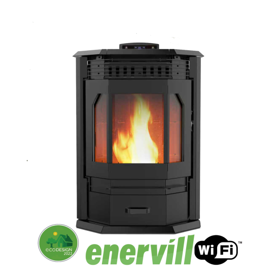 Estufa pellets 8 kw modelo Rustica canalizable
