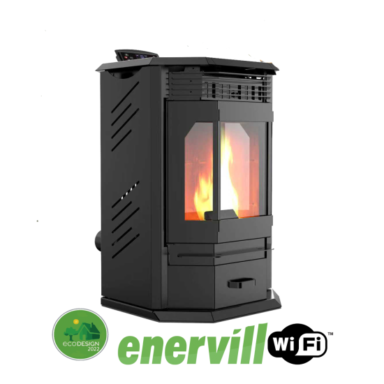 Estufa pellets 8 kw modelo Rustica canalizable