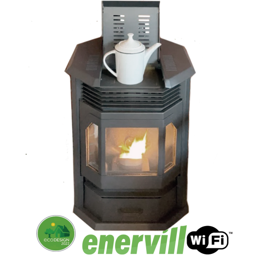 Estufa pellets 8 kw modelo Rustica canalizable