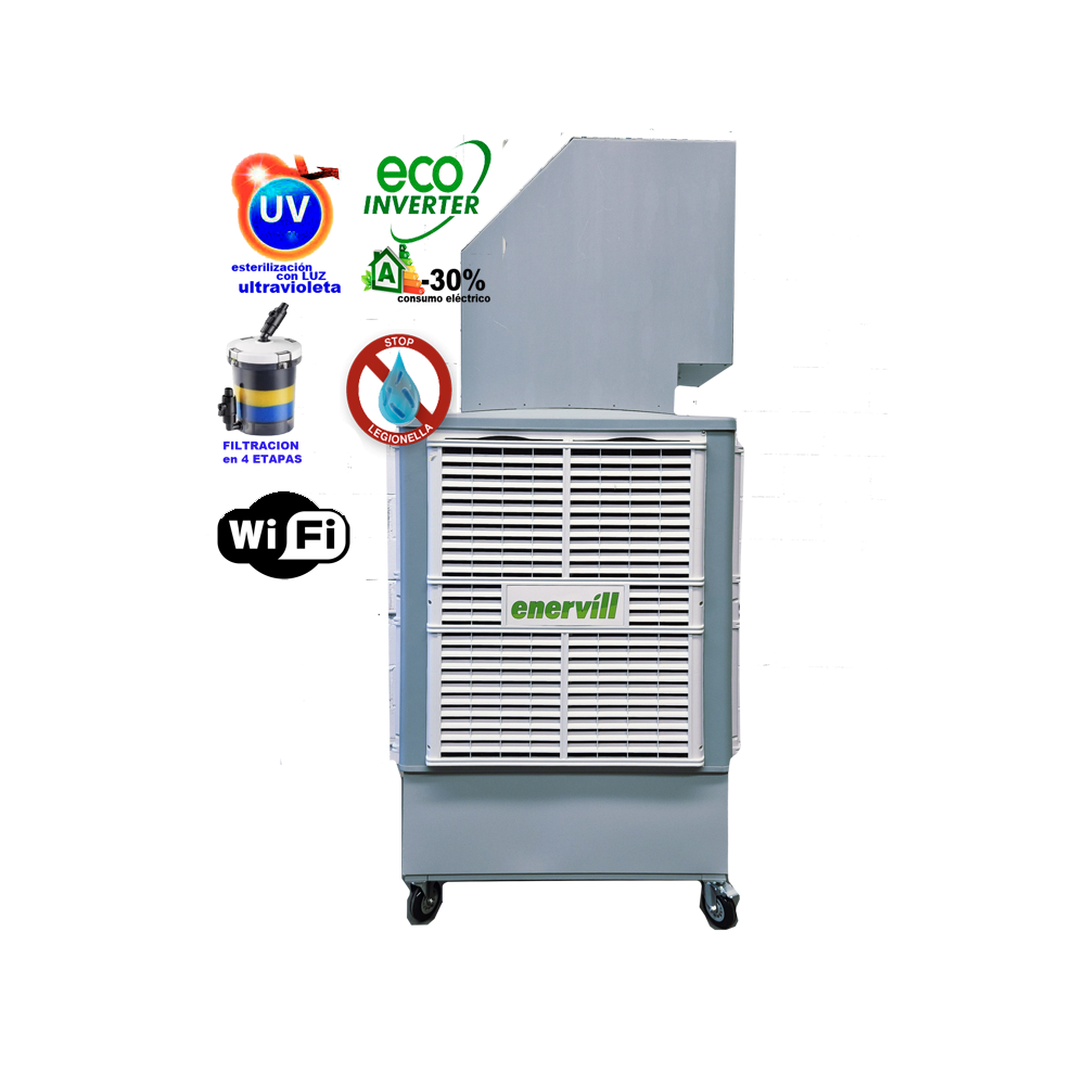 Ventilador climatizador 25000m3/h evaporativo portatil profesional modelo Master (MAU25)