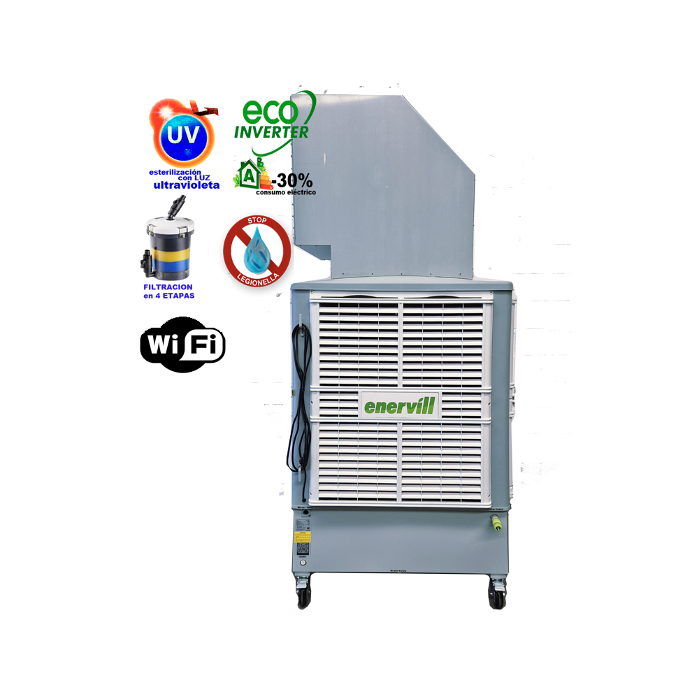 Ventilador climatizador 25000m3/h evaporativo portatil profesional modelo Master (MAU25)