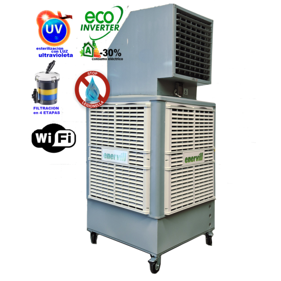 Ventilador climatizador 25000m3/h evaporativo portatil profesional modelo Master (MAU25)