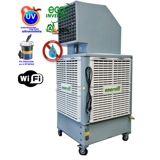 Ventilador climatizador 25000m3/h evaporativo portatil profesional modelo Master (MAU25)