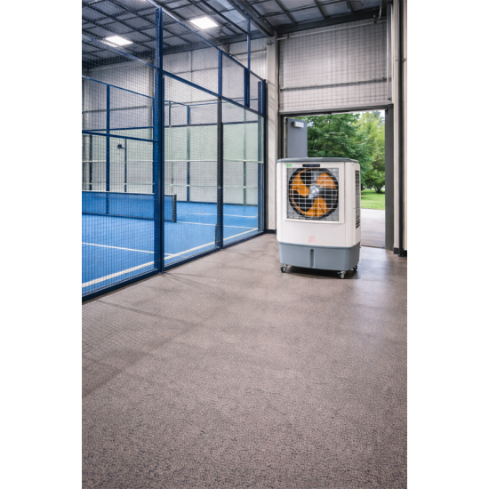 ventilador climatizador evaporativo portatil profesional Enervill grande con caudal de 18000m3/h