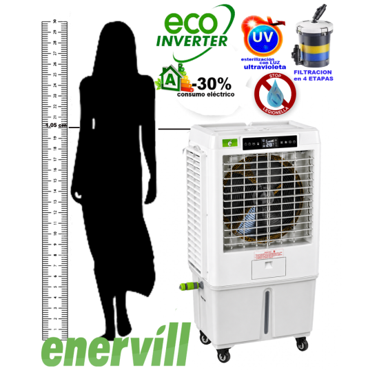 Ventilador climatizador 5000m3/h evaporativo portátil domestico modelo Domestico