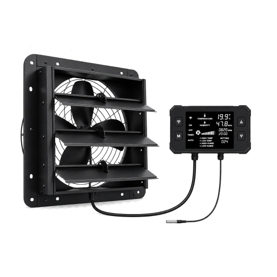Extractor con controlador de humedad y temperatura