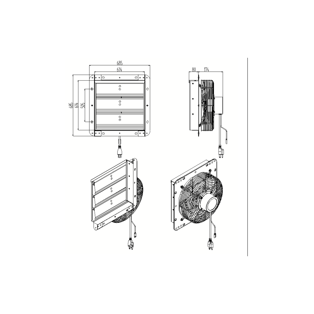 Extractor con controlador de humedad y temperatura