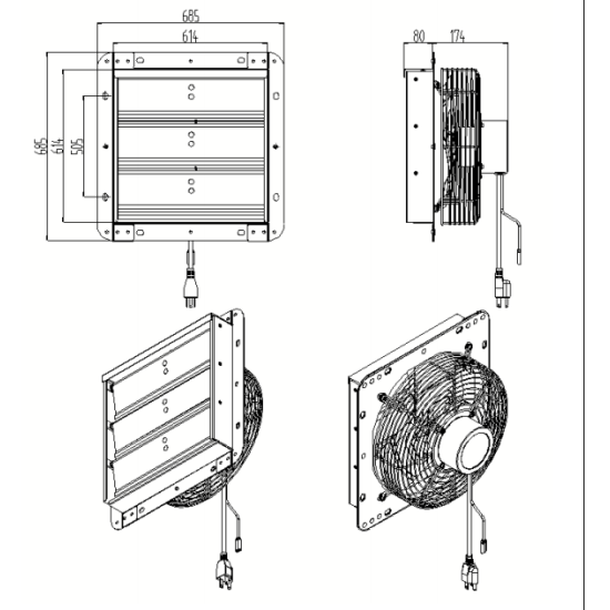 Extractor con controlador de humedad y temperatura