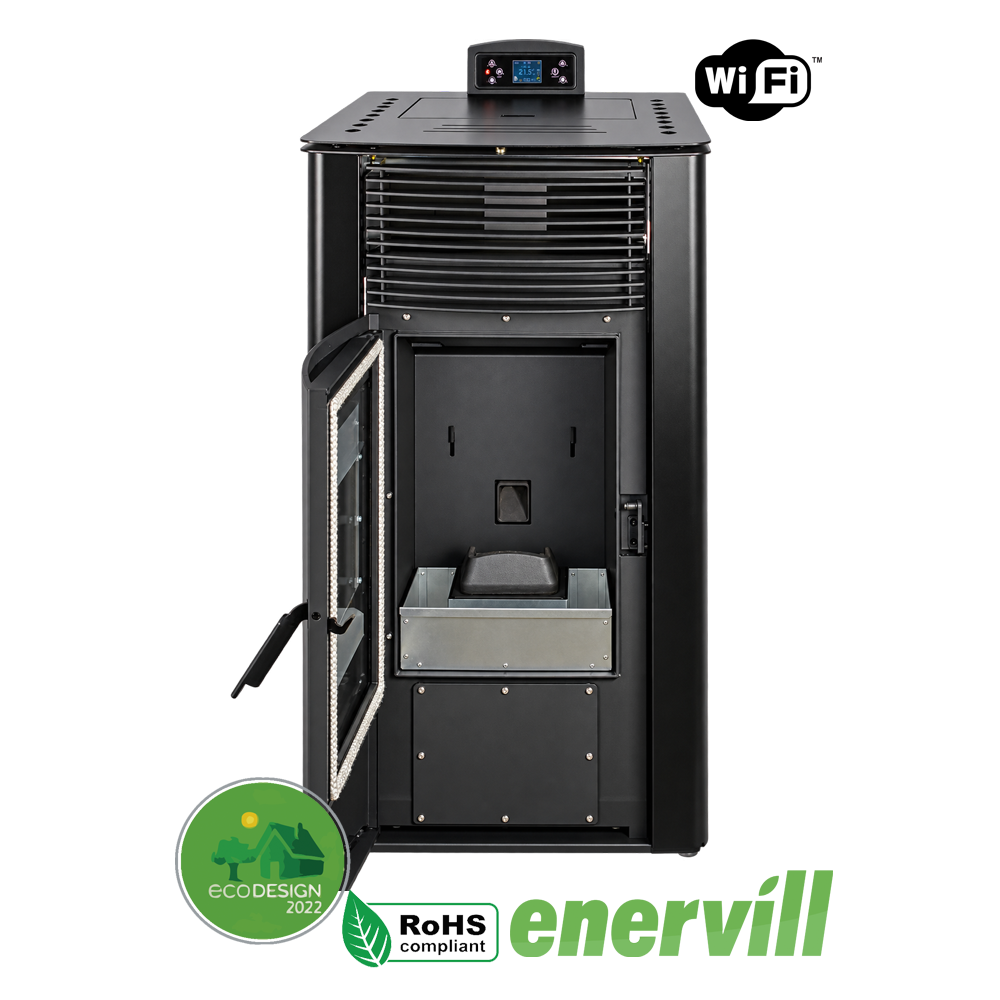 Estufa de pellets Vulcano 16KW 1395€ - Enervill