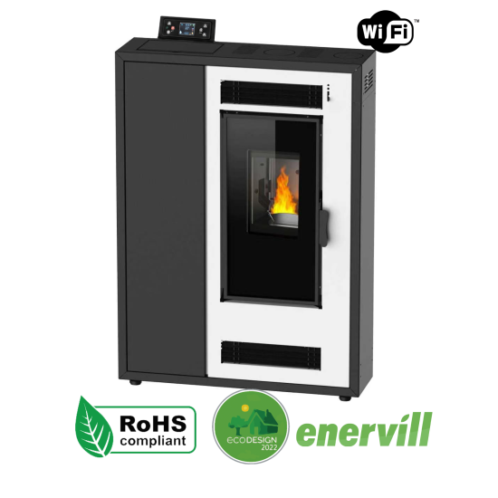 estufa de pellets modelo zeus 10kw pasillo