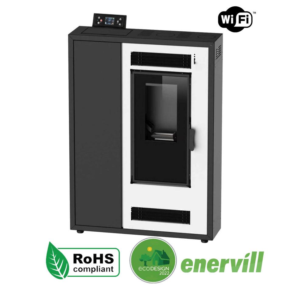 estufa de pellets modelo zeus 10kw pasillo
