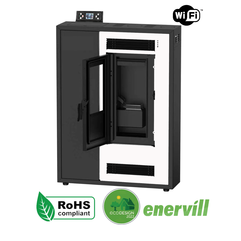 estufa de pellets modelo zeus 10kw pasillo