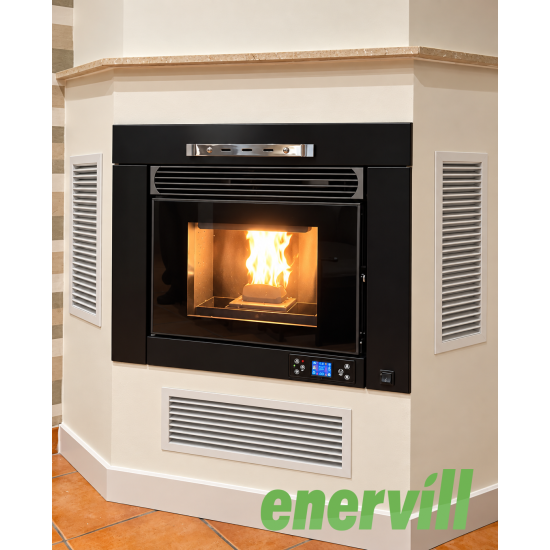 estufa de pellets modelo Ulises cassette insertable 12kw canalizable - Enervill - Estufa 2