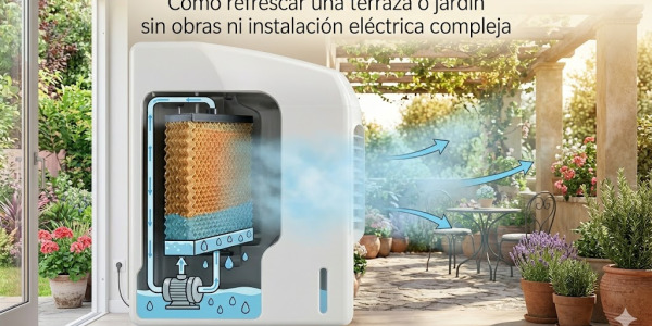 Cómo refrescar una terraza o jardín sin obras ni instalación eléctrica compleja