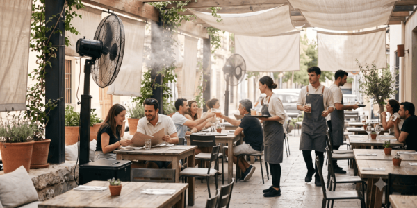 Ventilador nebulizador para hostelería: refresca tu terraza