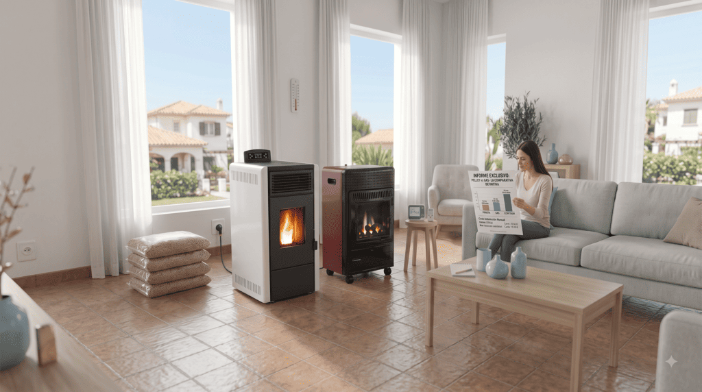 Pellets, gas o eléctrico: qué calefacción es más barata